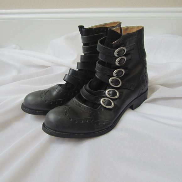 John Fluevog Shoes - John Fluevog 12 Adrians Alli Oxford Boots Buckle